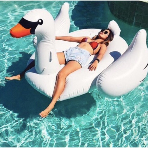 Luxe Giant White Ride On Swan Inflatable Float - Picture 2 of 8